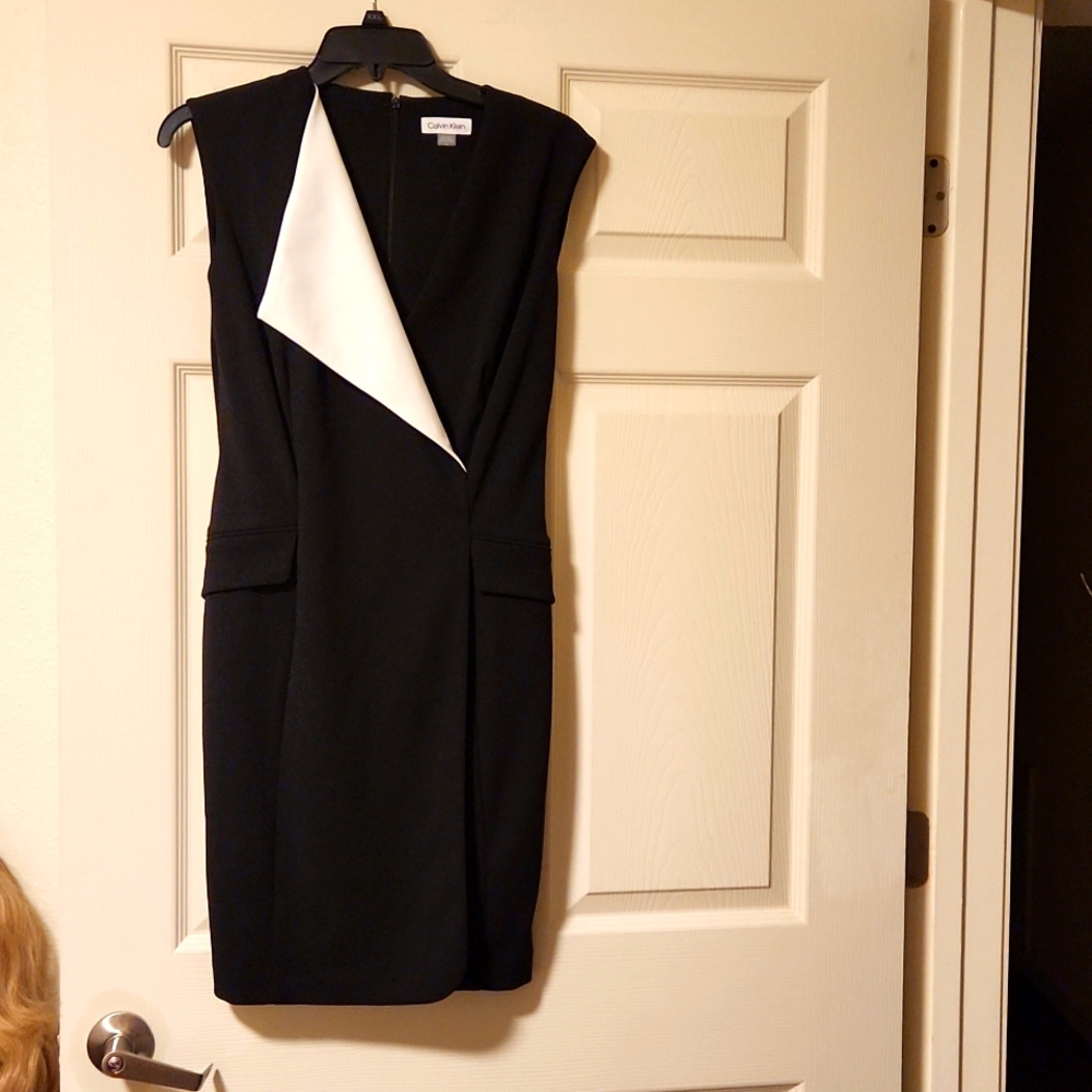 Blk and white Tuxedo dress